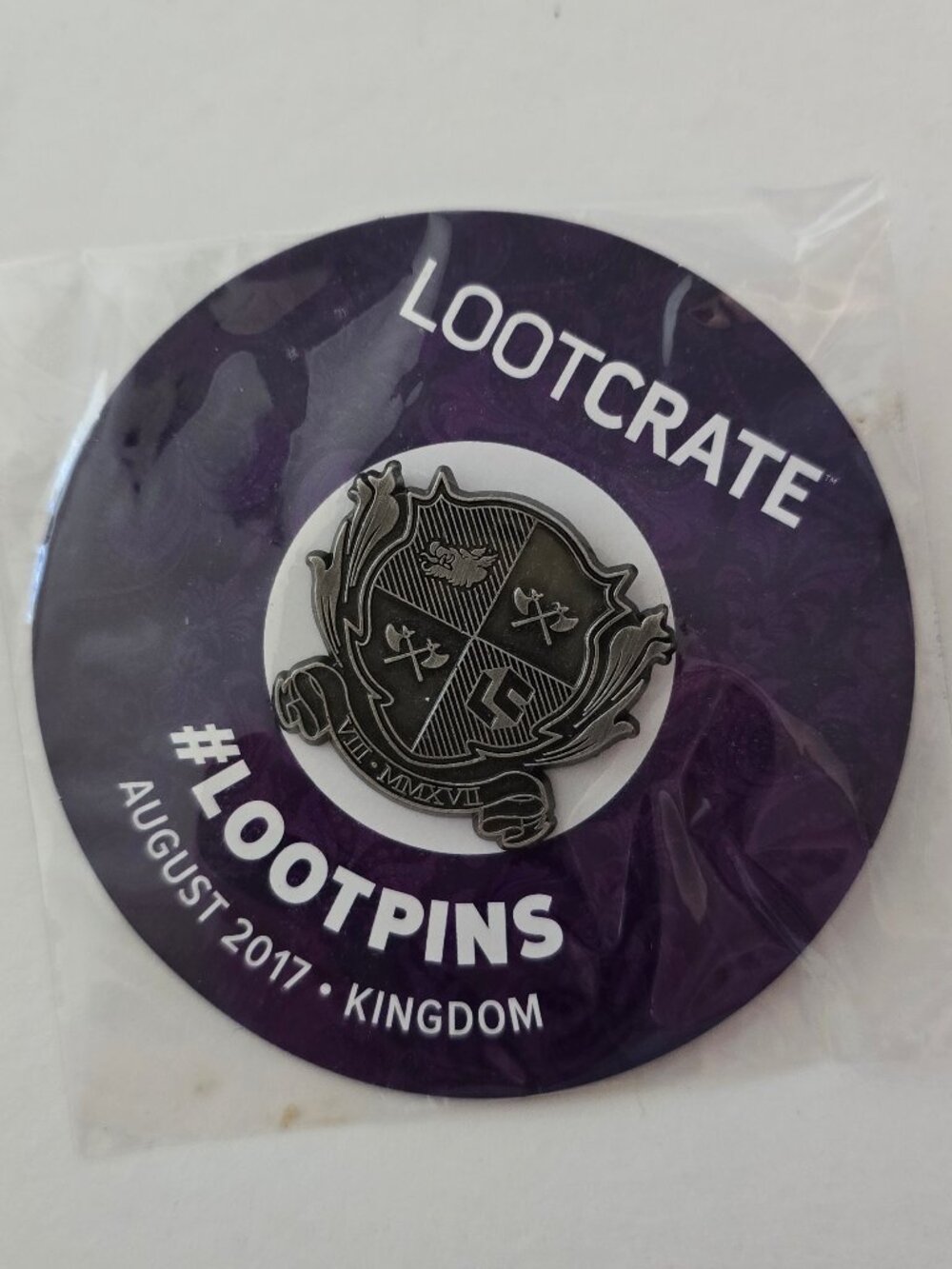 Loot Crate Loot Pins Kingdom Crest / Coat of Arms - August 2017 "Kingdom" Theme